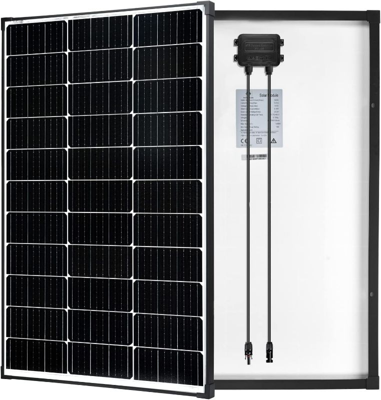 Photo 1 of MEGSUN 100 Watt Monocrystalline Solar Panels are Designed to Provide 12 Volt, 22.8% High-Efficiency Power to Various Off-Grid Applications, Such as RV Boats, Batteries, Home Roofs, Campers, and More
