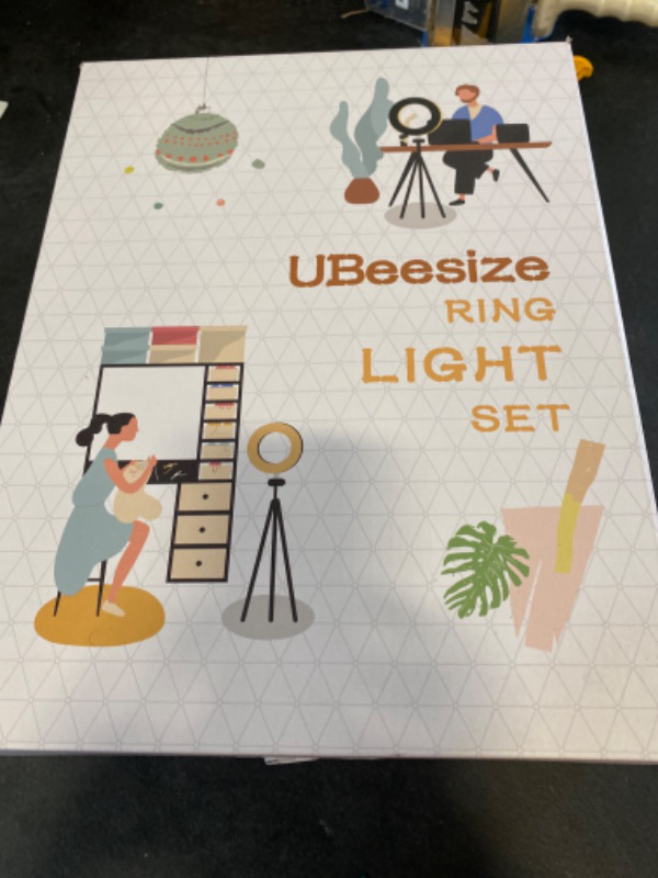 Photo 4 of UBeesize  and 10 inch Ring Light Selfie Ring Light with Extendable Tripod Stand & Phone Holder for Live Stream/Makeup/YouTube Vid