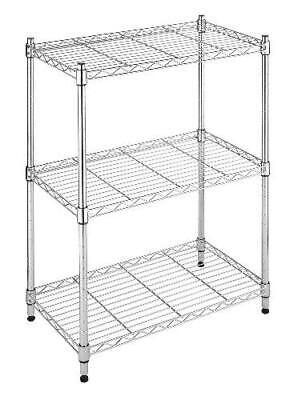 Photo 1 of  3-Shelf Adjustable, Heavy Duty Storage Shelving Unit (250 lbs loading capacity per shelf), Steel Organizer Wire Rack, Chrome