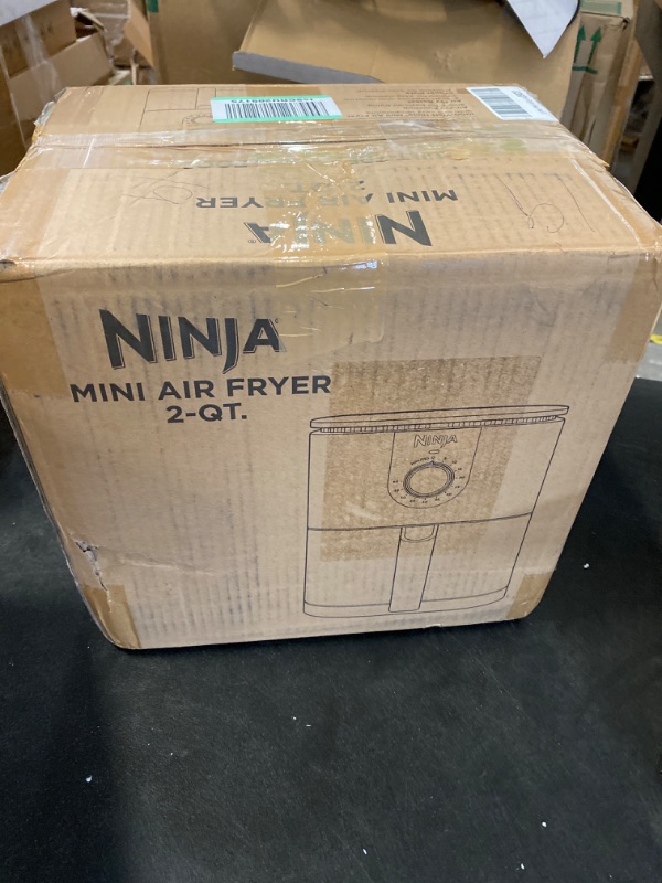 Photo 3 of Ninja AF080 Mini Air Fryer, 2 Quarts Capacity, Compact, Nonstick, with Quick Set Timer, Grey 