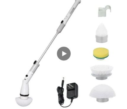 Photo 1 of Multi-brush Cleaning Tools Head Wireless Electric Cleaning Brush Gap Brush Kitchen Housework Cleaning Toilet Brush Rotation Mop
