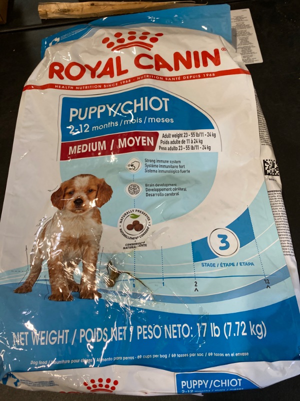 Photo 3 of Royal Canin Medium Puppy Dry Dog Food, 17 lb bag NEW 
