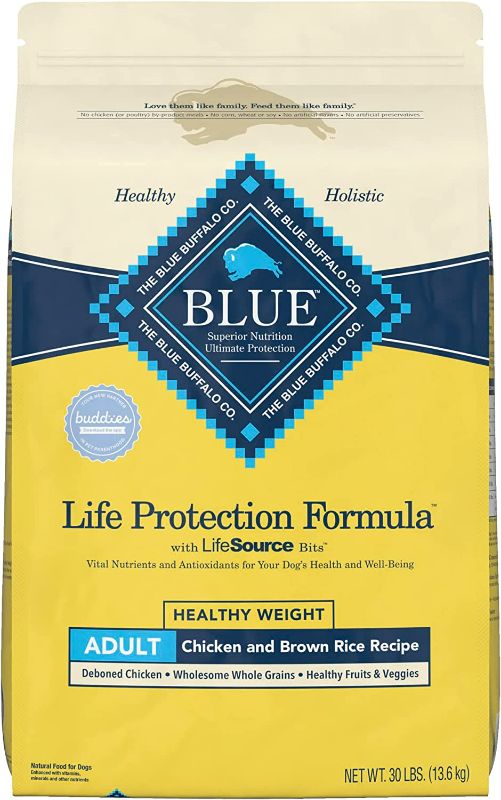 Photo 1 of Blue Buffalo Life Protection Formula Natural Adult Healthy Weight Dry Dog Food, Chicken and Brown Rice 30-lb NEW 
