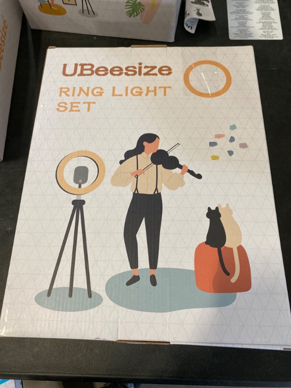 Photo 3 of UBeesize TR50 and 10 inch Ring Light Selfie Ring Light with  Extendable Tripod Stand & Phone Holder for Live Stream/Makeup/YouTube Video
