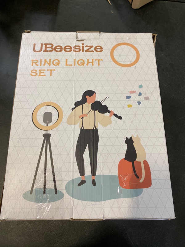 Photo 2 of UBeesize TR50 and 10 inch Ring Light Selfie Ring Light with  Extendable Tripod Stand & Phone Holder for Live Stream/Makeup/YouTube Video
