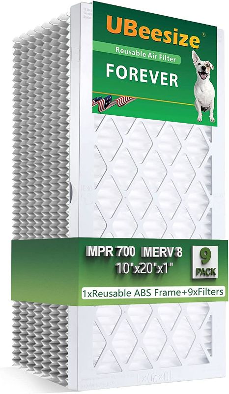 Photo 1 of UBeesize New Reusable Air Filter 10x20x1 (9-Pack) NEW 