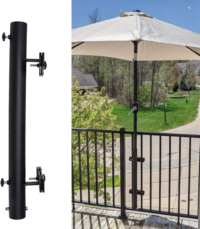 Photo 1 of Patio Umbrella Holder Umbrella Mount Attache to Railing NEW 