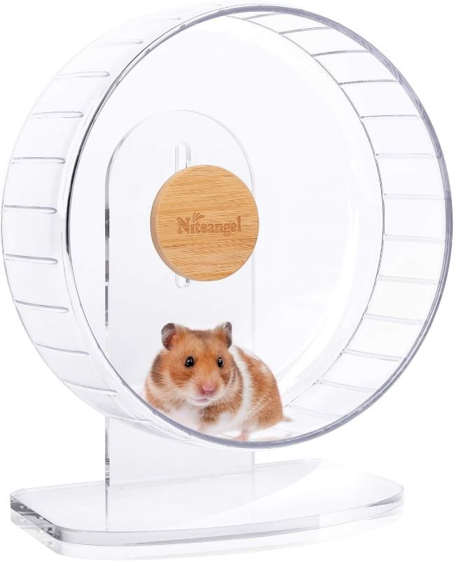 Photo 1 of Niteangel Super-Silent Hamster Exercise Wheels - Quiet Spinner Hamster Running Wheels with Adjustable Stand for Hamsters Gerbils Mice Or Other Small Animals 