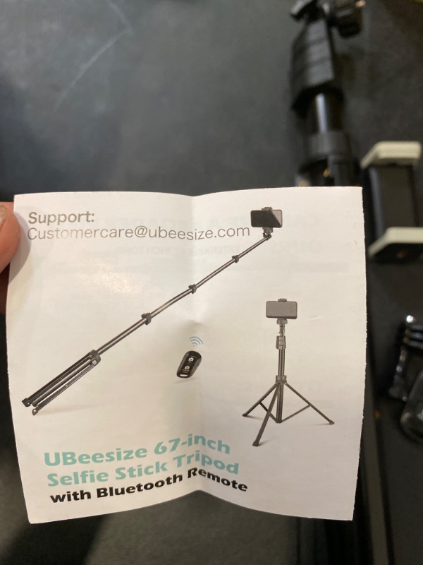 Photo 2 of UBeesize 67'' Phone Tripod Stand & Selfie Stick Tripod, All in One Professional Cell Phone Tripod, Cellphone Tripod with Wireless Remote and Phone Holder, Compatible with All Phones/Cameras
