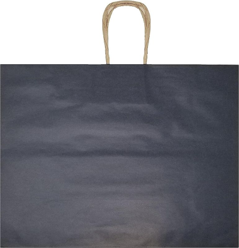 Photo 1 of Extra Large Kraft Paper Gift Wrap Shopping Bags, (Vogue Size 16W x 12H x 6), GRAY 69 Bags NEW