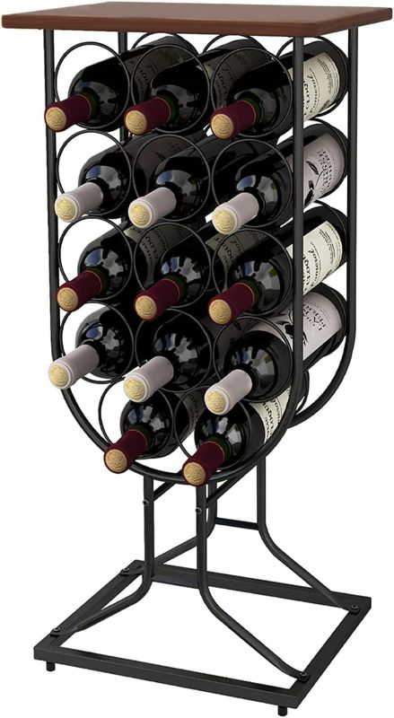 Photo 1 of Taleco Gear Freestanding, Wine Stand Rustic Style, Holds 14 Bottles of Wine, freestanding Floor, Decorative Wine Storage Rack, Stackable Metal Wine Rack NEW