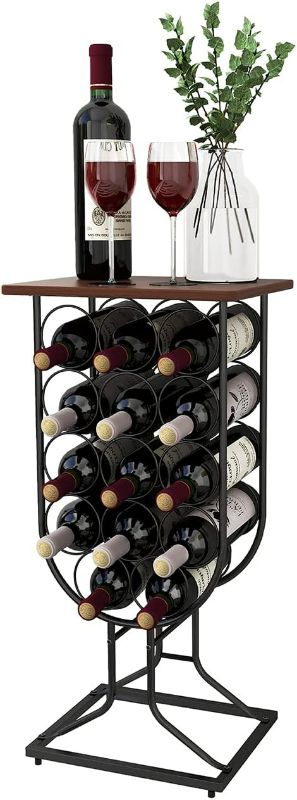 Photo 1 of Taleco Gear Freestanding, Wine Stand Rustic Style, Holds 14 Bottles of Wine, freestanding Floor, Decorative Wine Storage Rack, Stackable Metal Wine Rack NEW 
