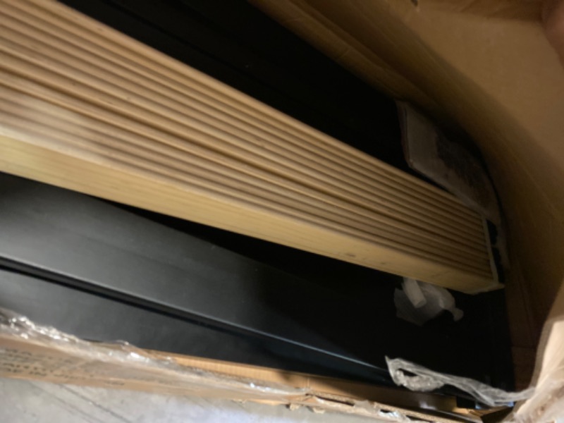 Photo 3 of ZINUS Santiago Wood Platform Bed Frame / Wood Slat Support / No Box Spring Needed / Easy Assembly, King,Black