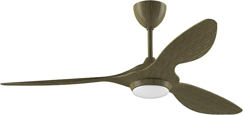 Photo 1 of reiga 52-in Ceiling Fan with LED Light Kit Remote Control Modern Blades Reversible Motor, 6-speed, 3 color Temperature Switch (Vintage olive Green) 