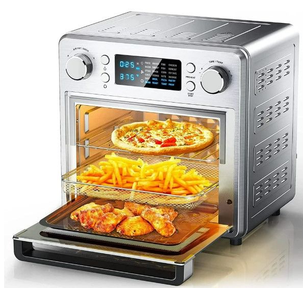 Photo 1 of 24-in-1 Air Fryer Oven,Convection Toaster Oven Countertop Stainless Steel with Rotisserie and Food Dehydrator