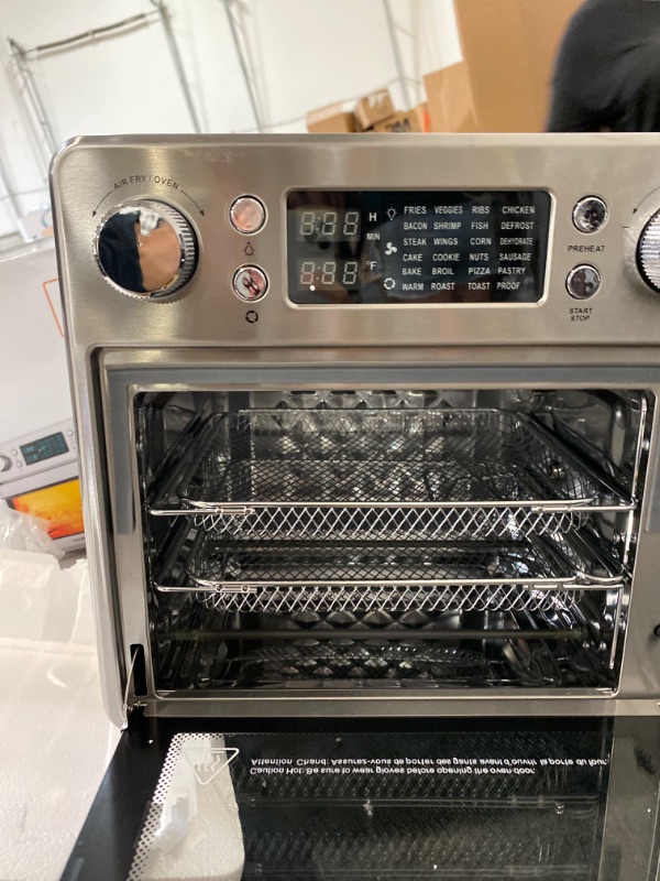 Photo 2 of 24-in-1 Air Fryer Oven,Convection Toaster Oven Countertop Stainless Steel with Rotisserie and Food Dehydrator