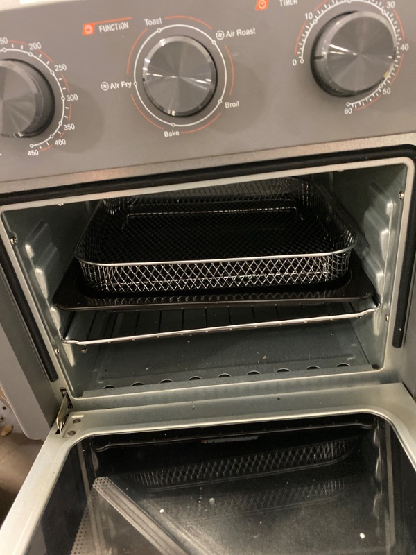 Photo 3 of Skyland 19 Quart Air Fryer Toaster Oven, 5-IN-1 Countertop Convection Oven with Air Roast Toast Broil Bake Function for Fried Chicken, Steak, Fries, Tater Tots, Chips, Bacon, Pizza, etc.
