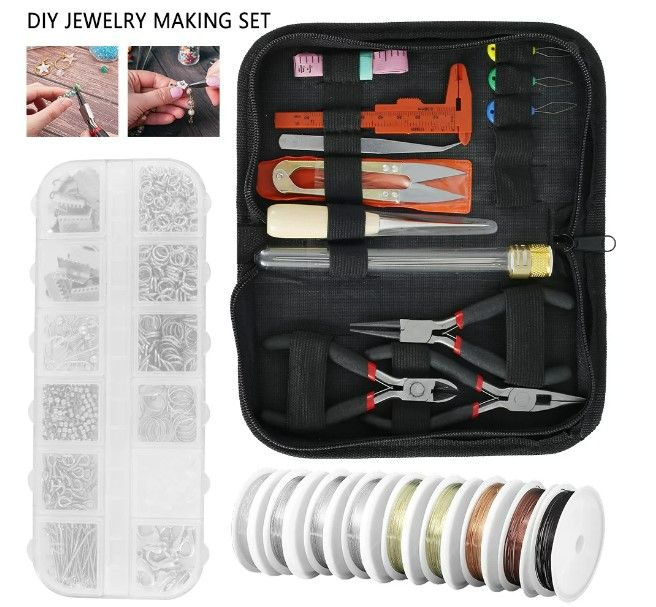 Photo 1 of Willstar DIY Jewelry Making Kit Winding Kit, Pliers, Repair Tools, Wire Cutters for Jewelry Repair, Beads, Bracelets, Earrings  NEW 
