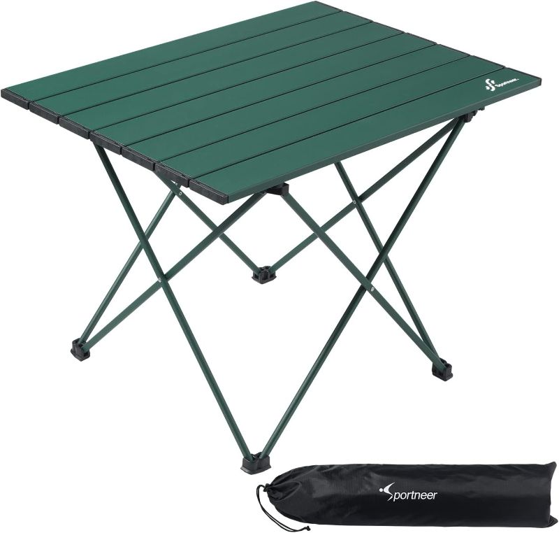 Photo 1 of Sportneer Camping Table, Camping Tables That Fold Up Lightweight Camp Table Portable Table Foldable Aluminum Folding Camp Table for Camping Picnic Backpacking Beach BBQ Cooking (BROWN) NEW 

