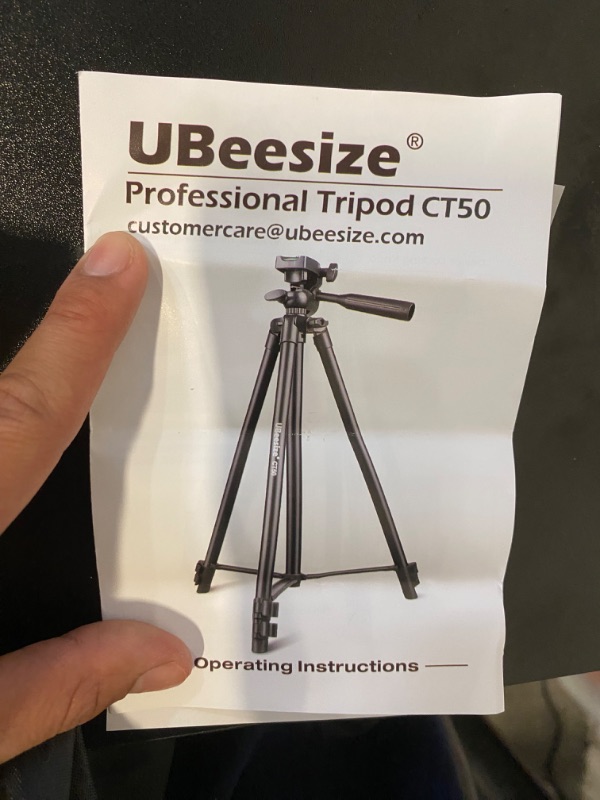 Photo 2 of UBeesize 50” Phone Tripod Stand, Aluminum Lightweight Tripod for Camera and Phone, Cell Phone Tripod with Phone Holder and Carry Bag, Compatible with iPhone & Android
