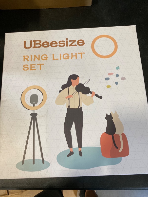 Photo 3 of UBeesize 12’’ led Ring Light with Tripod Stand and Phone Holder, Selfie Ring Light for Video conferencing, Compatible with iPhone&Android Phones&Cameras
