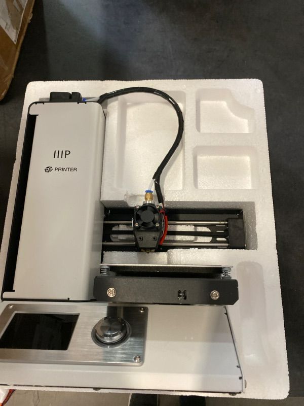 Photo 2 of Monoprice Select Mini 3D Printer v2 - White With Heated  Build Plate, Fully Assembled + Free Sample PLA Filament