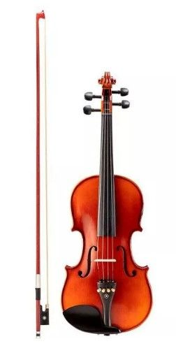 Photo 1 of Monoprice Flamed Maple Violin with Music Stand, Violin Stand, Case, Bow, and Rosin - Stage Right Sonata