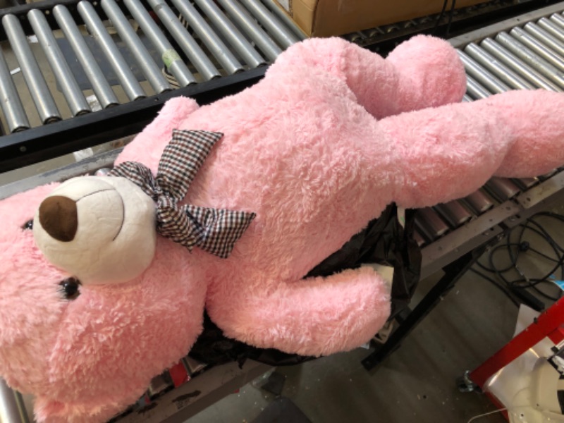 Photo 2 of MorisMos Giant Pink Teddy Bear 4FT, Huge Teddy Bear Life Size Bears for Girlfriend Girls on Christmas Valentine's Day Birthday Pink 55 Inch