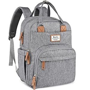 Photo 1 of Diaper Bag Backpack, Multifunction Travel Back Pack Maternity Baby Gray