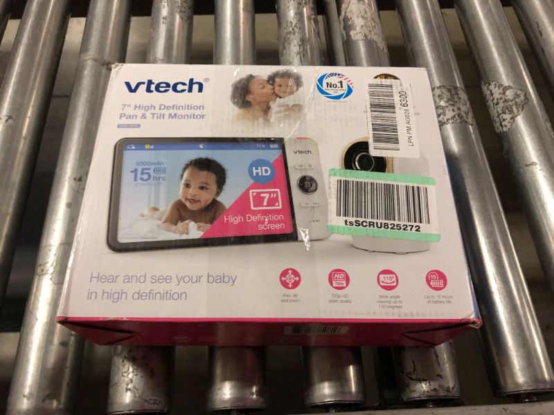 Photo 3 of [Upgraded] VTech VM919HD Video Monitor with Battery Support 15-hr Video Streaming, 7" 720p HD Display,360 Panoramic Viewing, 110 Wide-Angle View,HD Night Vision,Up to 1000ft Range,Secured Transmission 1 Camera 7 Inch LCD Screen