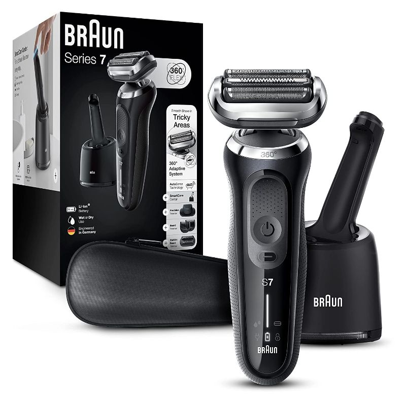 Photo 1 of Braun Electric Razor for Men, Series 7 7085cc 360 Flex Head Electric Shaver with Beard Trimmer, Rechargeable, Wet & Dry, 4in1 SmartCare Center and Travel Case
