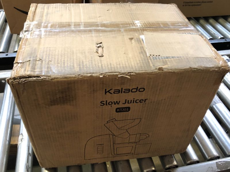 Photo 3 of Kalado Slow Juicer Machines Vegetable and Fruit, 3”Extra Large Chute with Quiet Motor & Reverse Function, Cold Press Juicer 200W Power, BPA-Free & 2 Heat-Resistant Glasses in Jet Black
