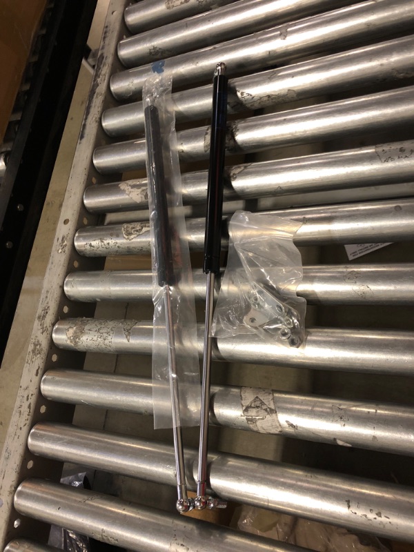 Photo 1 of 23 inch 150 LB Gas Prop Struts Shocks with L Mounting Brackets, 23" 150 Pound Lift-Support Gas Springs for Heavy Duty RV Murphy Bed Trap Door Floor Hatch (Super STRONG for 130-150lbs Lids)