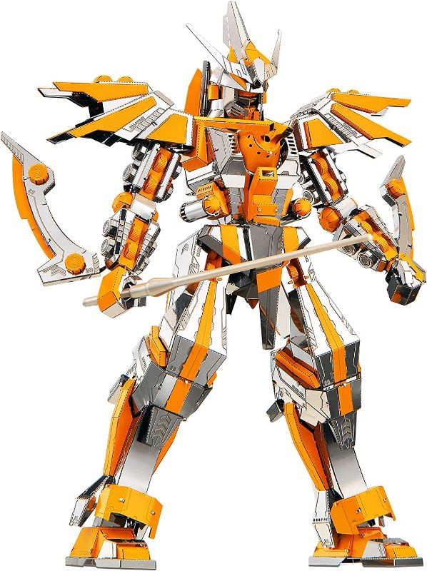 Photo 1 of Piececool 3D Puzzles for Adults Metal Mecha Figure Model Kits-Crescent Blade Armor, Brain Teaser Puzzles for Teens DIY STEM Toys, Great Birthday Gifts, 285 Pcs