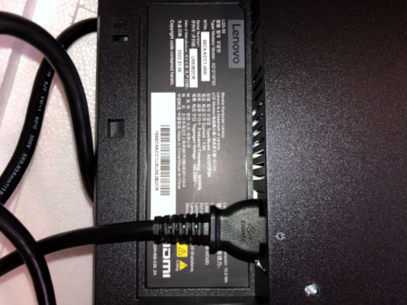 Photo 4 of Lenovo D22e-20 21.5" Full HD WLED LCD Monitor - 16:9 - Raven Black
