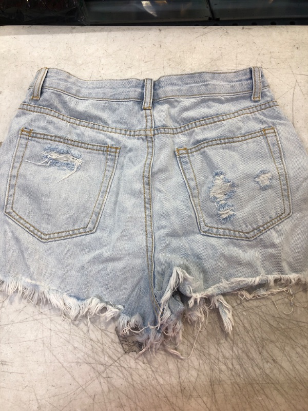 Photo 2 of womens small light washed distressed jean shorts