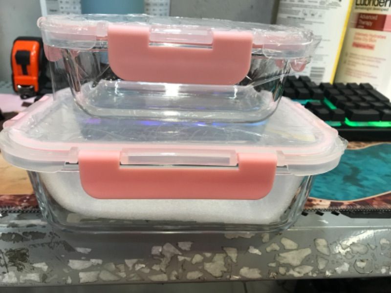 Photo 2 of 2 count glass tupperware set