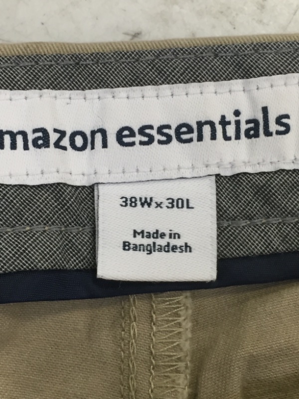 Photo 2 of AMAZON ESSENTIALS PANTS KHAKI 38 X 30