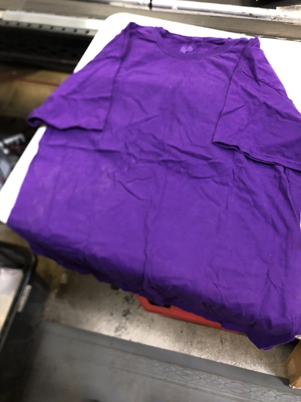 Photo 1 of 2 PCK FRUIT OF THE LOOM T SHIRT PURPLE LARGE