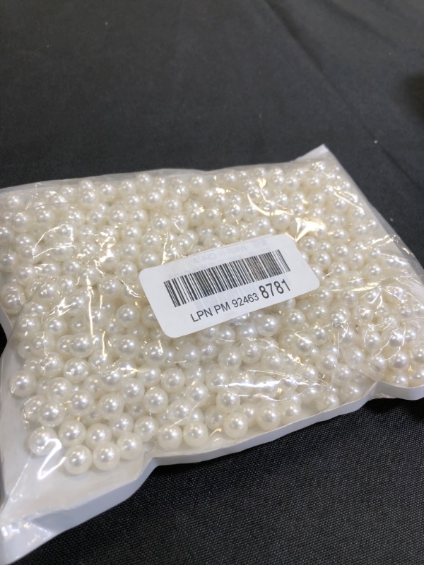 Photo 2 of 600pcs Pearl Craft Beads Loose Pearls for Jewelry Making, Crafts, Decoration and Vase Filler (8mm NO Hole)