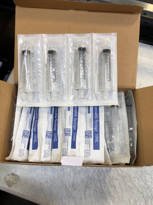 Photo 2 of 10ml Syringe Sterile with Luer Slip Tip, BH SUPPLIES - (No Needle) Individually Sealed - 100 Syringes
