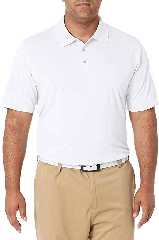 Photo 1 of Amazon Essentials Men's Regular-Fit Quick-Dry Golf Polo Shirt 
LARGE 