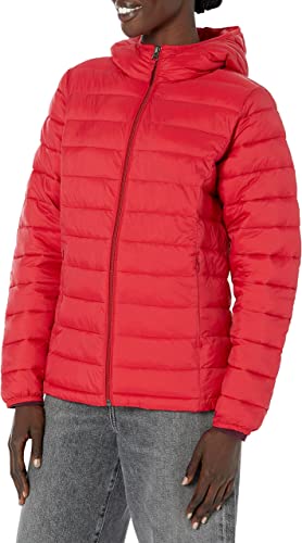 Photo 1 of Amazon Essentials Women's Lightweight Long-Sleeve Full-Zip Water-Resistant Packable Hooded Puffer Jacket SIZE SMALL