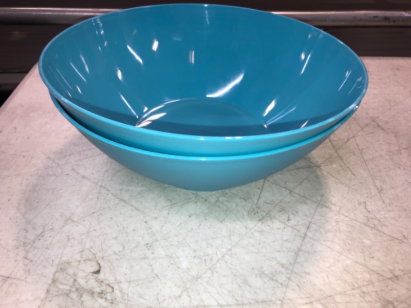 Photo 2 of 2 COUNT BLUE PLASTIC BOWLS