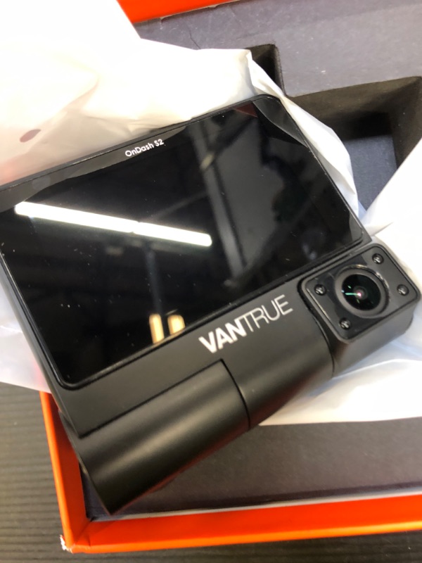 Photo 4 of Vantrue 3 Channel WiFi Dash Cam with GPS, 3” Touch Screen 1440P+1080P+1080P Front, Inside and Rear, 2.5K+1080P Front and Cabin Dual Car Camera, IR Nigh Vision, Parking Mode, Support 512GB Max (S2-3CH)