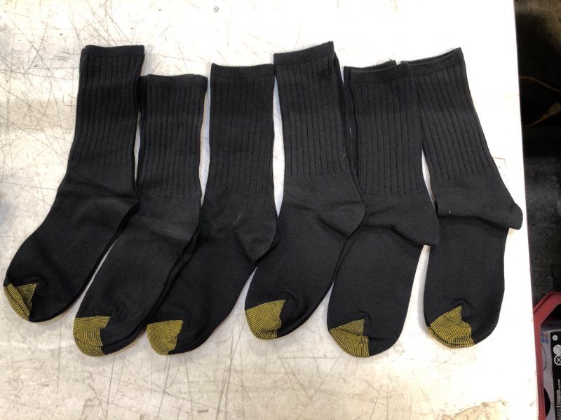 Photo 1 of 6 PACK BLACK SOCKS 