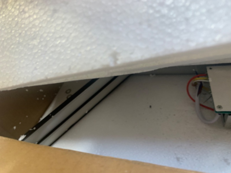 Photo 1 of SMG Modern LED Ceiling Lights Fixture, Remote Control Dimmable Modern Led Chandelier, Lamparas de Techo Modernas, Flush Mount Modern Ceiling Lamp for Bedroom Living Room (47.2IN, Black) 47.2IN Black --- Box Packaging Damaged, Moderate Use, Scratches and S