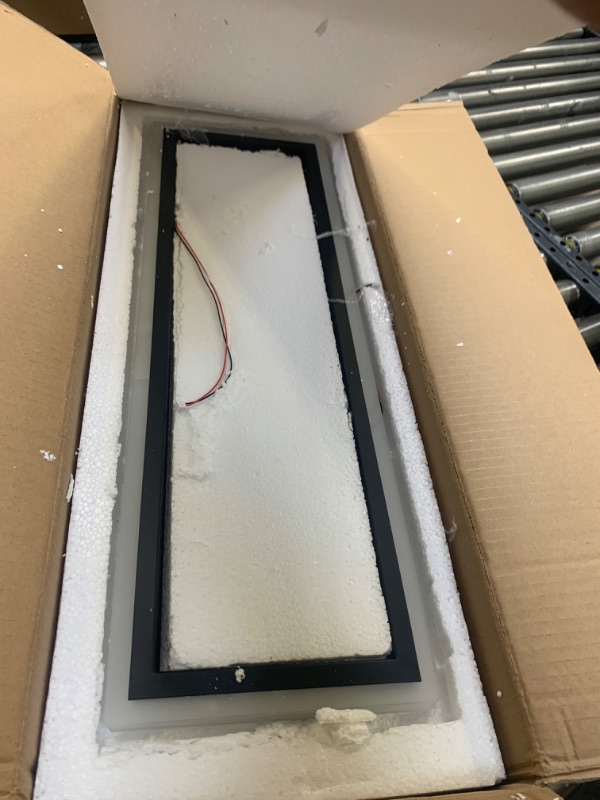 Photo 1 of SMG Modern LED Ceiling Lights Fixture, Remote Control Dimmable Modern Led Chandelier, Lamparas de Techo Modernas, Flush Mount Modern Ceiling Lamp for Bedroom Living Room (47.2IN, Black) 47.2IN Black --- Box Packaging Damaged, Moderate Use, Scratches and S