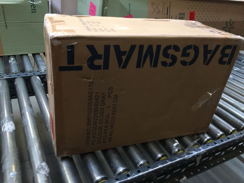 Photo 4 of BAGSMART Carry On Luggage Airline Approved, 20 Inch Lightweight Carry On Suitcase, Hard Shell Luggage with Spinner Wheels, 100% PC Rolling Suitcases for Men and Women, Silver Gray Silver Grey