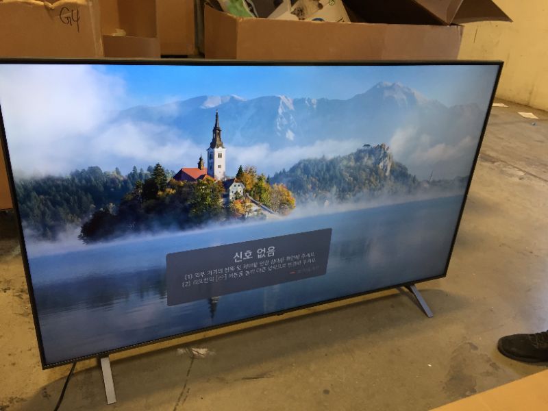 Photo 2 of LG 65-Inch Class UQ9000 Series Alexa Built-in 4K Smart TV (3840 x 2160),Bluetooth, Wi-Fi, USB, Ethernet, HDMI 60Hz Refresh Rate, AI-Powered 4K, Cloud Gaming (65UQ9000PUD, 2022) - DIRTY, CLEAN BEFORE USE- no packaging tv out of box and no remote 